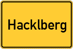 Place name sign Hacklberg