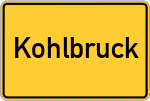 Place name sign Kohlbruck