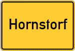 Place name sign Hornstorf