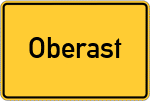 Place name sign Oberast
