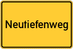 Place name sign Neutiefenweg