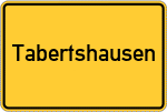 Place name sign Tabertshausen