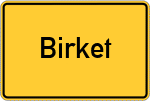 Place name sign Birket