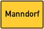 Place name sign Manndorf