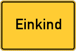 Place name sign Einkind