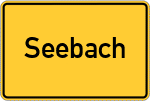 Place name sign Seebach, Niederbayern