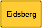 Place name sign Eidsberg, Kollbach