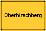 Place name sign Oberhirschberg, Kollbach