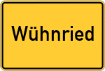 Place name sign Wühnried