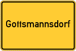 Place name sign Gottsmannsdorf