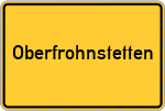 Place name sign Oberfrohnstetten
