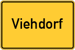 Place name sign Viehdorf