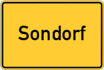 Place name sign Sondorf