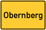 Place name sign Obernberg