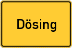 Place name sign Dösing