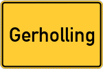 Place name sign Gerholling