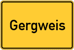 Place name sign Gergweis