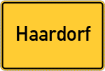 Place name sign Haardorf, Niederbayern