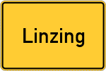 Place name sign Linzing, Niederbayern