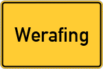 Place name sign Werafing