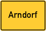 Place name sign Arndorf