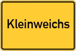 Place name sign Kleinweichs