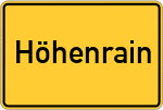Place name sign Höhenrain