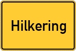 Place name sign Hilkering