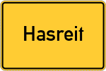Place name sign Hasreit