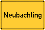 Place name sign Neubachling
