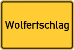 Place name sign Wolfertschlag