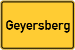 Place name sign Geyersberg, Wald