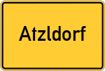 Place name sign Atzldorf