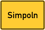 Place name sign Simpoln