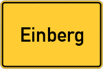 Place name sign Einberg, Kreis Grafenau