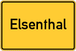 Place name sign Elsenthal