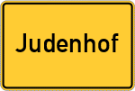 Place name sign Judenhof