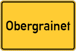 Place name sign Obergrainet