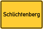 Place name sign Schlichtenberg