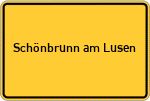 Place name sign Schönbrunn am Lusen
