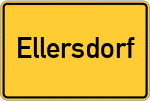 Place name sign Ellersdorf