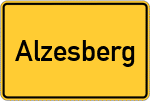 Place name sign Alzesberg