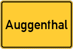 Place name sign Auggenthal