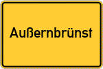 Place name sign Außernbrünst