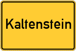 Place name sign Kaltenstein