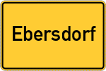 Place name sign Ebersdorf
