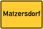 Place name sign Matzersdorf