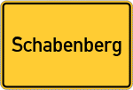 Place name sign Schabenberg, Niederbayern