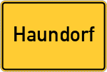 Place name sign Haundorf