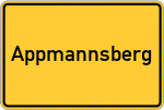 Place name sign Appmannsberg, Niederbayern